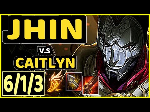 SARKIS (JHIN) vs CAITLYN - 6/1/3 KDA BOTTOM ADC GAMEPLAY - BR Ranked GRANDMASTER
