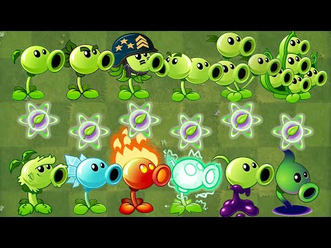 Mega Gatling Pea & All PEA Plants Vs Brickhead-Zombie Army - plants vs zombies 2 v9.8.1 Challenge
