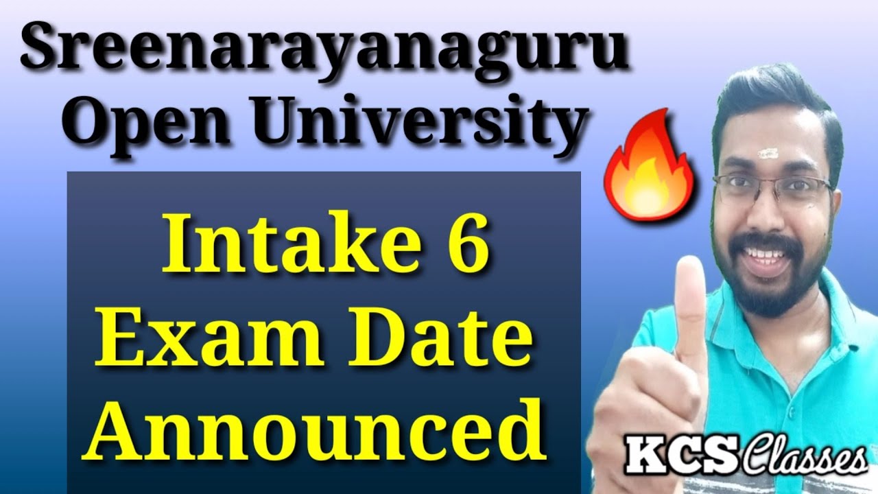 SGOU Intake 6 Exam Date Announced 2025| #kcsclasses 