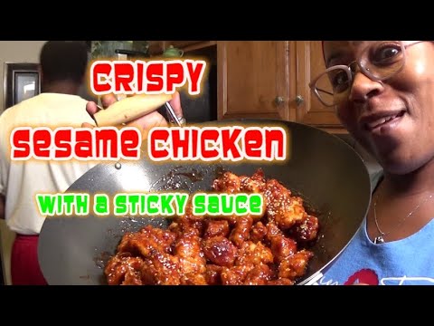 Crispy Sesame Chicken with Sticky Sauce | Yummo!!!