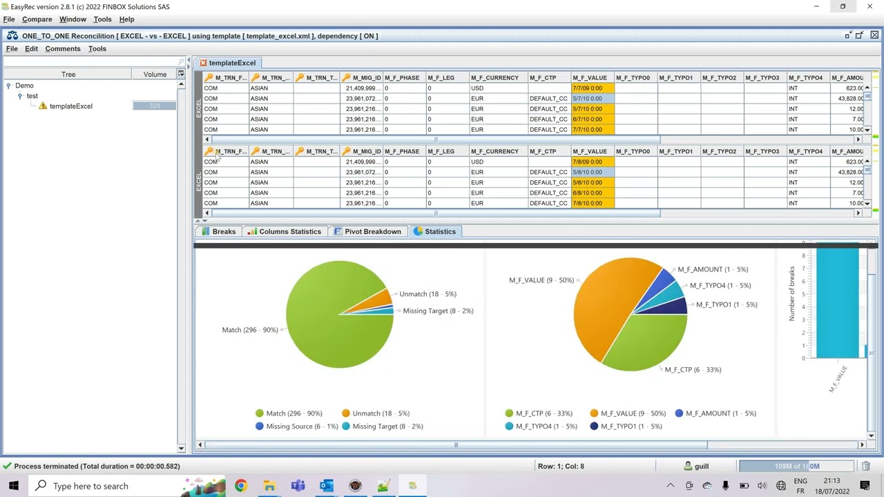 Sample 2: Reconcile 2 Excel files