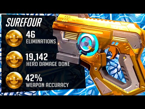 Surefour Hard Carry Tracer - 46 elims! [ Overwatch Season 30 Top 500 ]