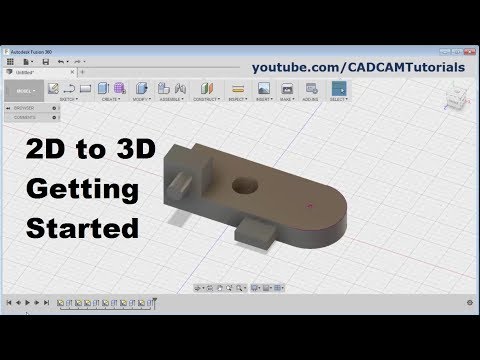 Fusion 360 Tutorial for Beginners - 2 | 2D to 3D Getting Started | Fusion 360 Basics Tutorial