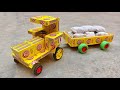 How To Make A Tractor At Home From Matchbox Diy Tractor Trolley Mini Tractor Toy