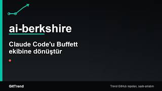 Github #135: Claude Code'u ai-berkshire ile değer yatırımı araştırma e