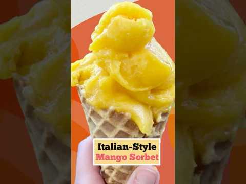 Mango Sorbet the Italian Way | Gelato-Shop Texture #mango #sorbetto