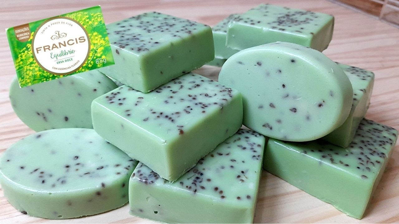 SABONETE FRANCIS DE ERVA DOCE ESFOLIANTE - SUPER PERFUMADO   RENDE MUITO  -  FAÇA E VENDA