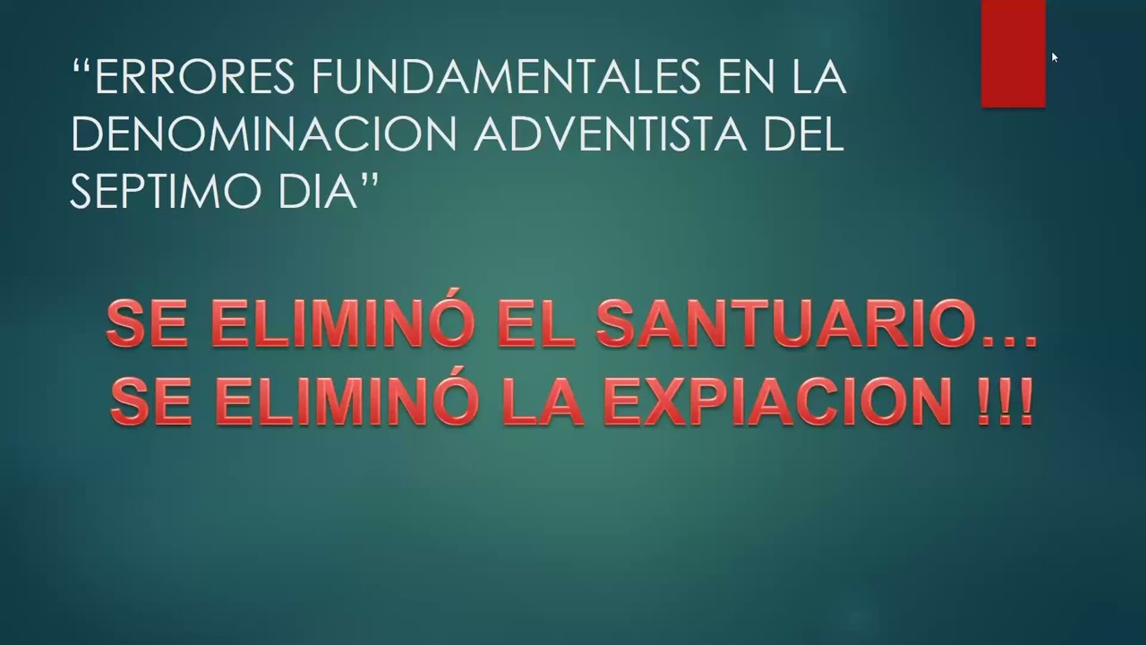 " DOCTRINA SATANICA EVANGELICA ADVENTISTA: LA EXPIACION SE COMPLETÓ EN LA CRUZ". Carlos Gómez.