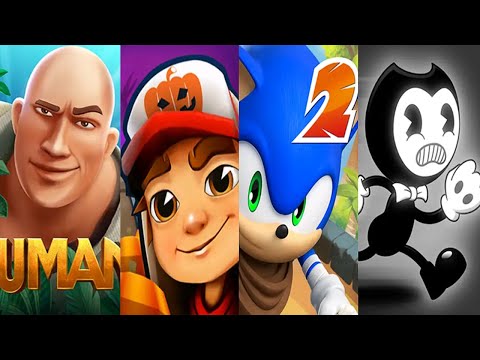 Jumanji vs Subway Surfers vs Sonic Dash 2: Sonic Boom vs Bendy in Nightmare Run Gameplay