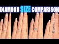 Diamond Size Comparison On Hand Finger Carat 1 2 3 4 0 5 Ct 0 25 0 75 1 5 0 3 0 8 0 7 0 6 0 4 9 1 2