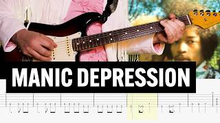 Manic Depression Jimi Hendrix Guitar Tab Cover Lesson Tutorial