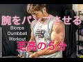 腕を超絶パンプさせる至高の５分で逝く[Biseps Workout]