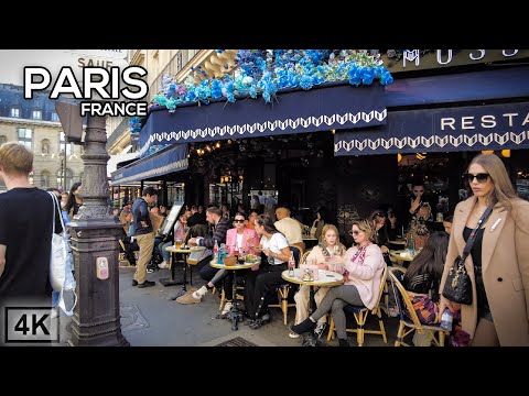 Paris Autumn Walk in 4K  │  The Louvre, Notre-Dame, River Seine 2022 [4K]