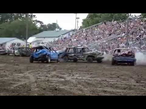 video still from the Demolition Derby at the Carver County Fair
