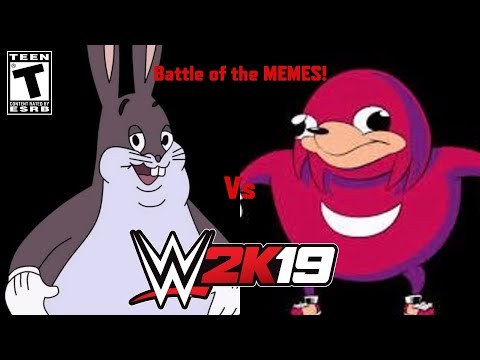 WWE 2K19 Big Chungus vs Ugandan Knuckles on Fantasy Wednesday