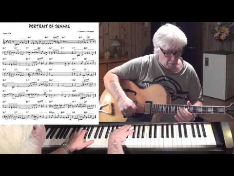 A Portrait Of Jennie - Jazz guitar & piano cover ( J.Russell Robinson )