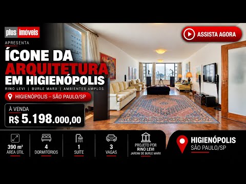 Vídeo do imóvel — Edifício Icônico em Higienópolis: Arte, Espaço e História