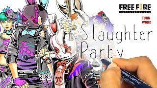 How to draw the phantom bunny incubator from the word SLAUGHTER PARTY