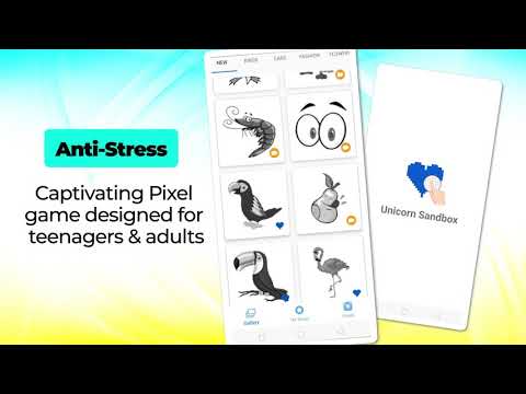 Unicorn Sandbox: Pixel coloring Game Video