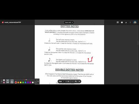 Music Resource Book Video 3 Dotted Rhythms