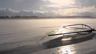 Super Windy Ice Windsurfing on Cranberry Pond 12.31.13
