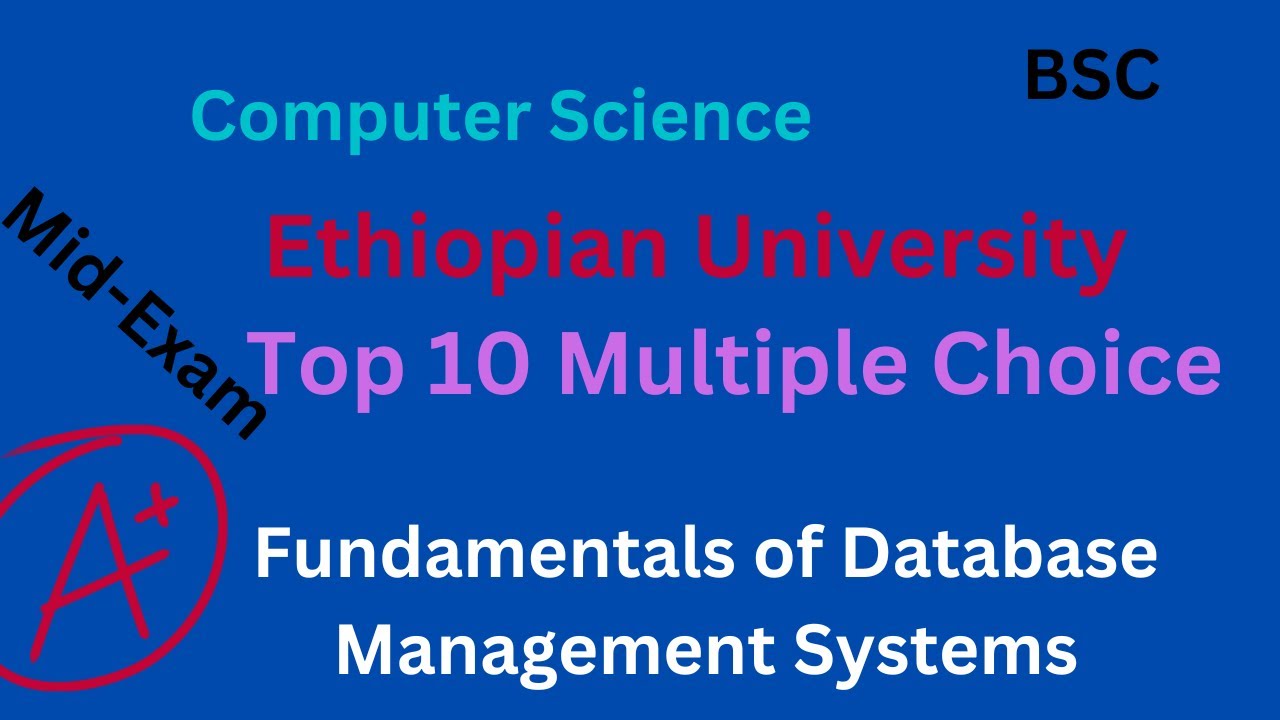 Mid-Exam for Fundamentals of Database Management System|BSC|Top 10 Multple Choice