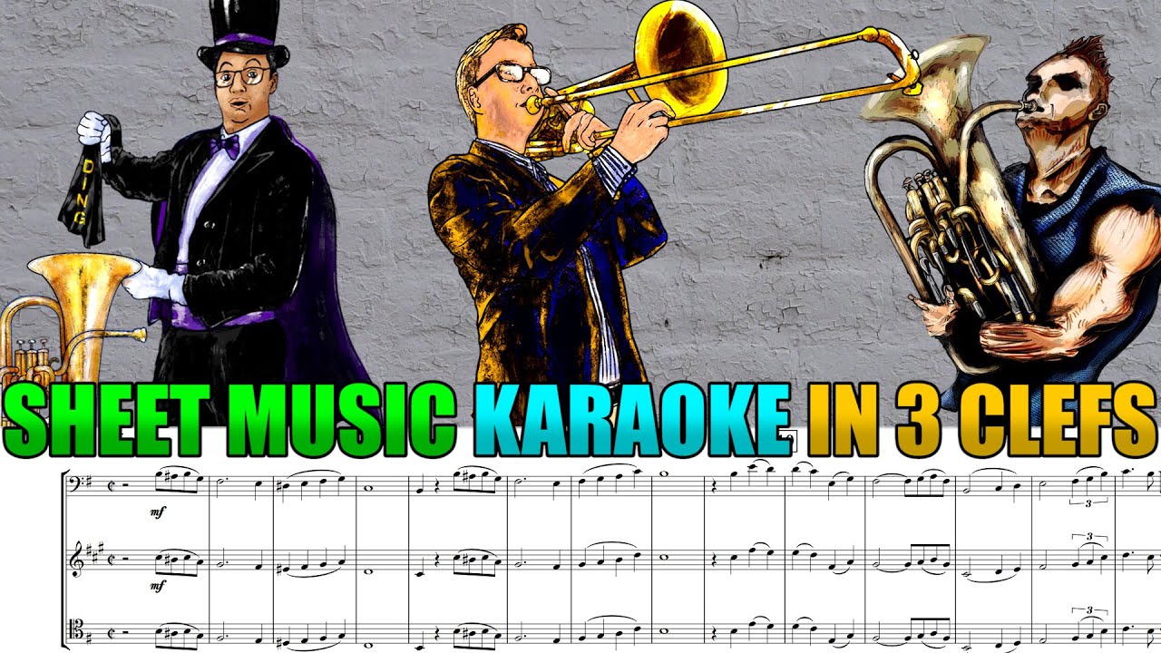 TROMBONE // EUPHONIUM Solo Sheet Music KARAOKE 