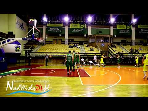 20.10.2018 Efektowny rzut K.Karlińskiego (Siarka Tarnobrzeg) w meczu z AZS Lublin