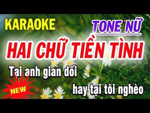 Hai Chữ Tiền Tình Karaoke - Tone Nữ - ST Thanh Hùng