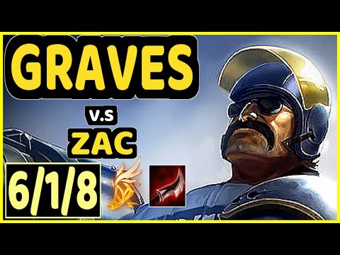 4LAN (GRAVES) vs ZAC - 6/1/8 KDA JUNGLE GAMEPLAY - BR Ranked MASTER