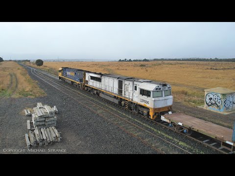 7AM5 Pacific National Container Freight Train With LDP006 (3/4/2022) - PoathTV Australian Railways