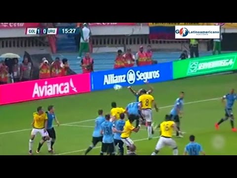 Gol de Abel Aguilar - Colombia vs Uruguay 2-2 - Eliminatorias Rusia 2018 - 11/Octubre/2016