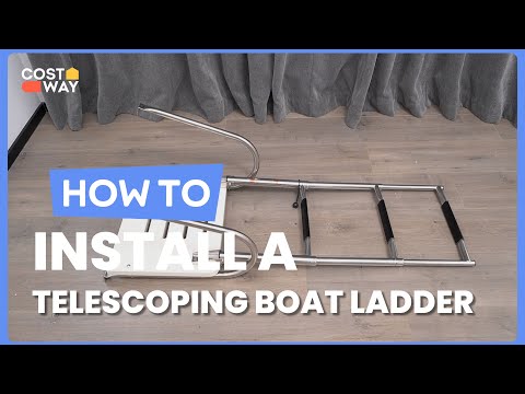 How to Install the 3-Step Telescoping Boat Ladder | TJ10015 #costway #howto