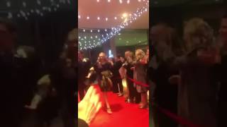 demetri landell Walking alongside with actress Pier Glavin down the red carpet at night to shine video