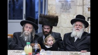 האדמו"רים מערלוי וקוסוב ויז'ניץ במעמד החלאק'ה לנכדם במירון