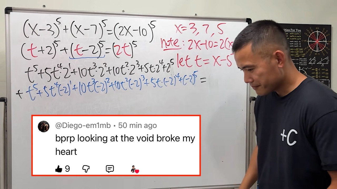 Most people don’t see the trick of solving g this quintic equation