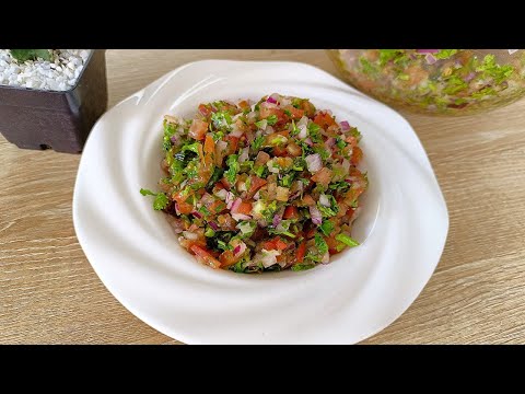 🥗 Pico de gallo salad. Easy and healthy recipe! 🍅 😋