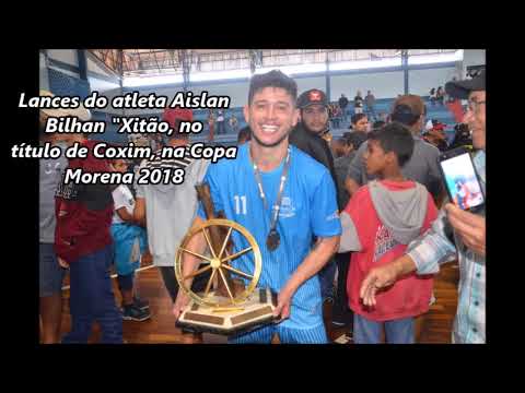 Lances do atleta Aislan  Bilhan "Xitão, no  título de Coxim, na Copa  Morena 2018