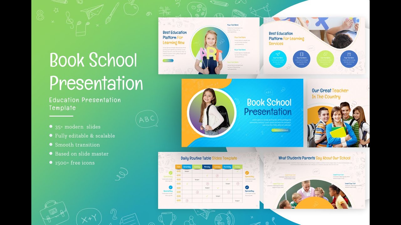 Book Presentation | School Presentation | Book Presentation Template | Presentation Books