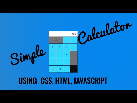 Simple Calculator Using Html Css Javascript Coding Is Awesome