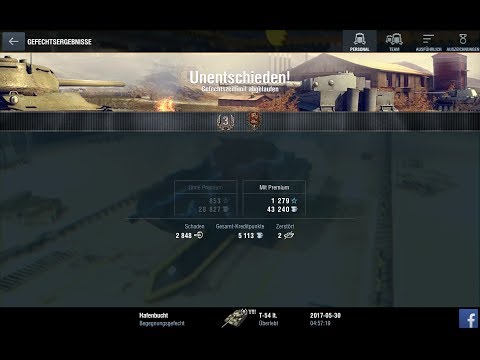 WoT Blitz Gameplay PC / T-54 ltwt / alone vs.4! No ACE! 2,9k DMG + DRAW!