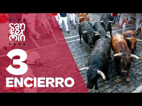 San Fermín 2026: un herido por asta en el tercer encierro