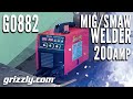 Grizzly 200A MIG / Shielded Metal Arc Welder | G0882