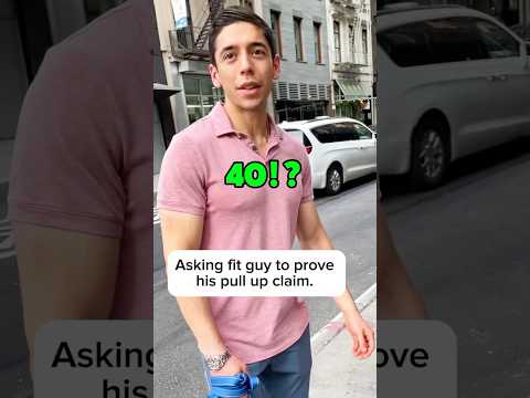 Asking fit guy to prove his pull-ups. #workout #pullups #nyc #fitness #interview