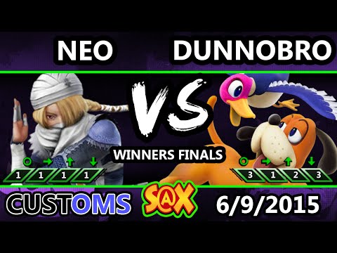 S@X 101 Customs - Neo (Sheik) Vs. DunnoBro (Duck Hunt) SSB4 Winners Finals - Smash Wii U - Smash 4