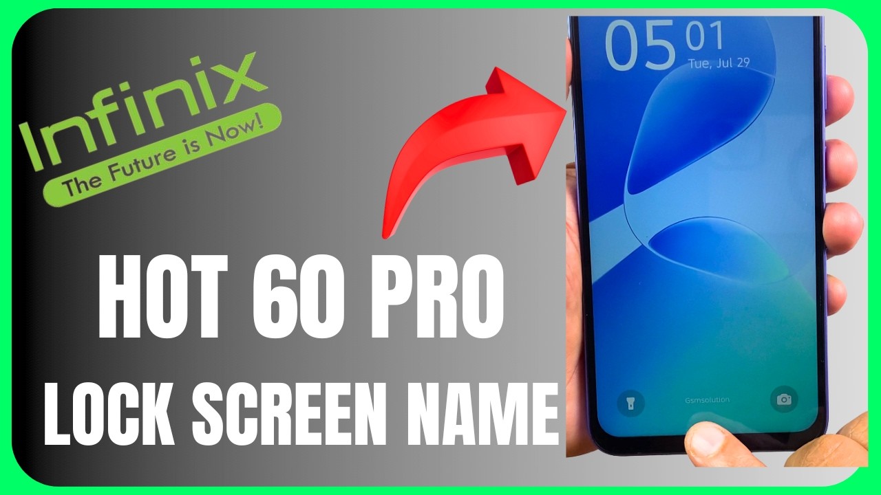 🔐 Customize Your Infinix Hot 60i Lock Screen With Name 😱📱