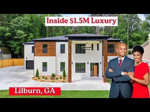 New Homes in Atlanta | Inside a $1.5M Modern Luxury Home in Lilburn, GA | Brookwood School District