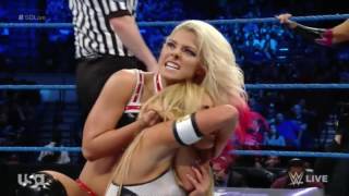 2016.08.16 SmackDown Live Carmella Becky Lynch vs Alexa Bliss Natalya