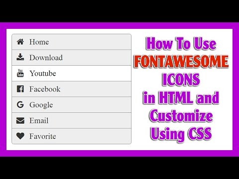 How to use Fontawesome icons with HTML | Customize Icons with CSS | List with icons using HTML CSS