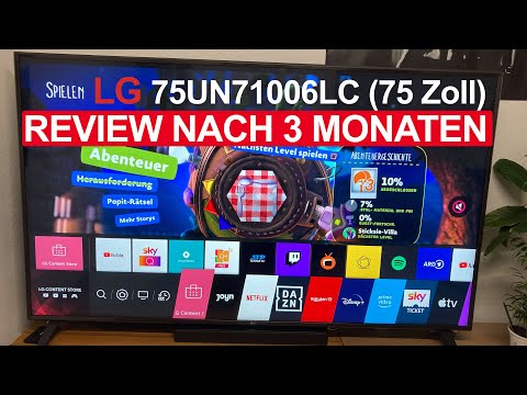 LG 75UN71006LC 189 cm (75 Zoll) UHD Fernseher 4K, Triple Tuner, Active HDR | Review nach 3 Monaten